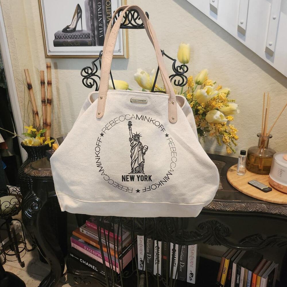 Rebecca Minkoff Worlds Cherish canvas Tote New York